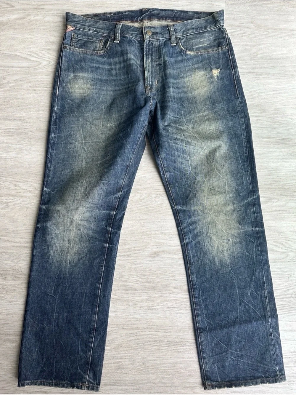 Polo by Ralph Lauren Distressed Blue Straight Jeans